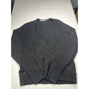 Rocky Barnes X 360 Wool Cashmere Black Fuax Wrap Sweater Size M